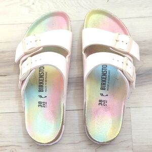 Birkenstock Rainbow Slide Sandals Size 38 / 7.5
